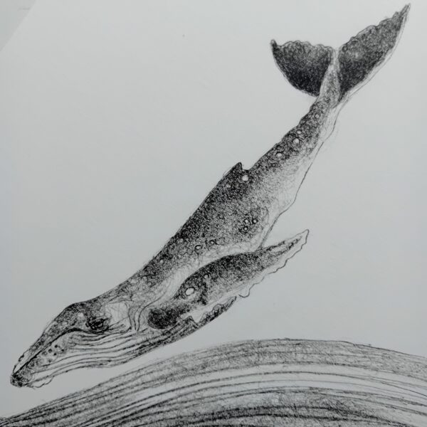 Original drawing, whale wall art. - Image 6