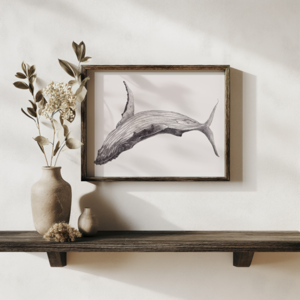 Original drawing, whale art. - Image 4