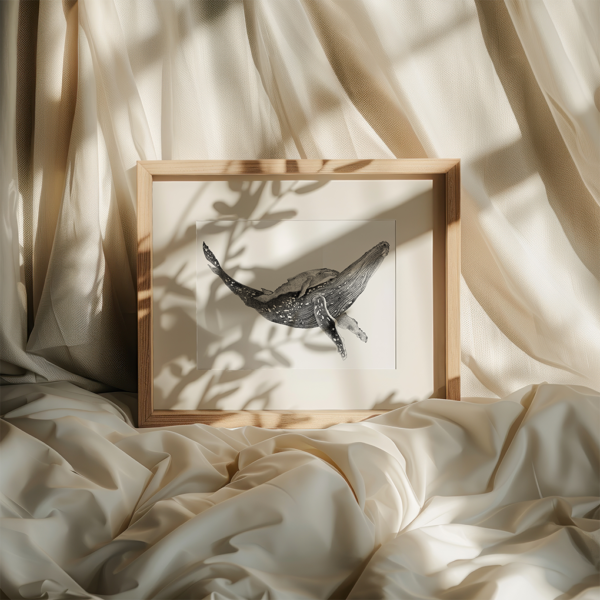 Original drawing, whale art. - Image 3