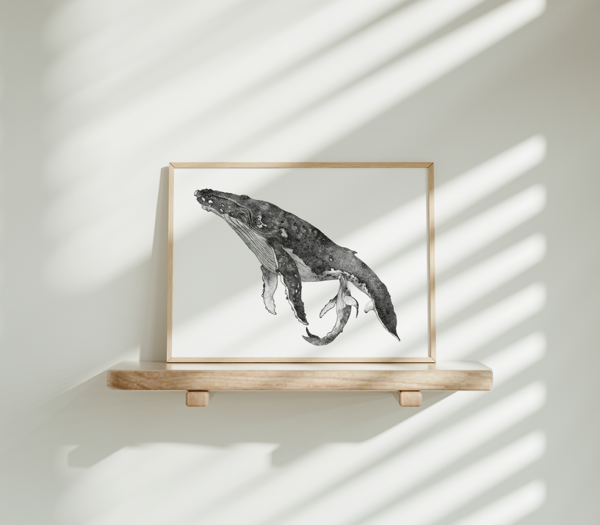Unique wall art, whale drawing realistic. - Image 5