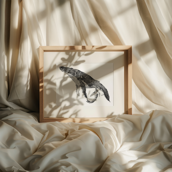 Unique wall art, whale drawing realistic. - Image 6